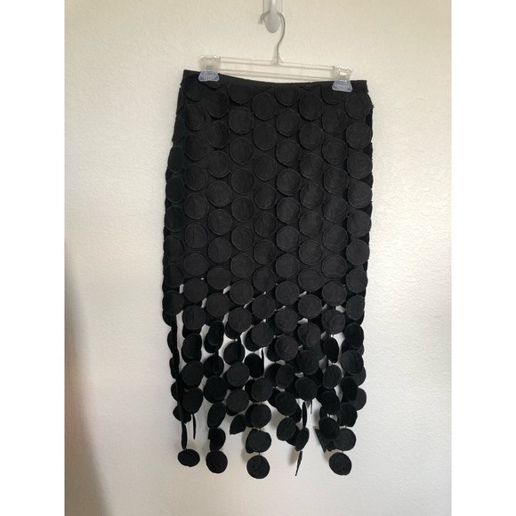 Commense Black Circle Laser Cut Double Layered Skirt - M - Picture 4 of 5